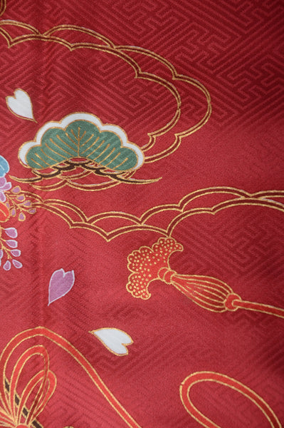 Long-sleeved kimono 6 items set / Furisode / FK#1-373