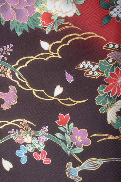 Long-sleeved kimono 6 items set / Furisode / FK#1-373