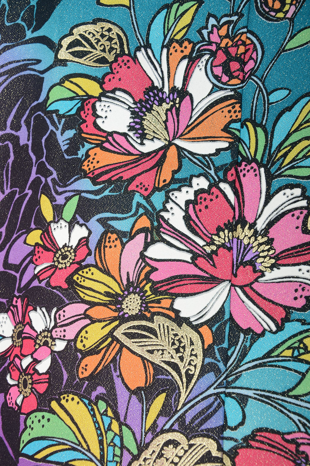 Long-sleeved kimono 6 items set / Furisode / FK#1049