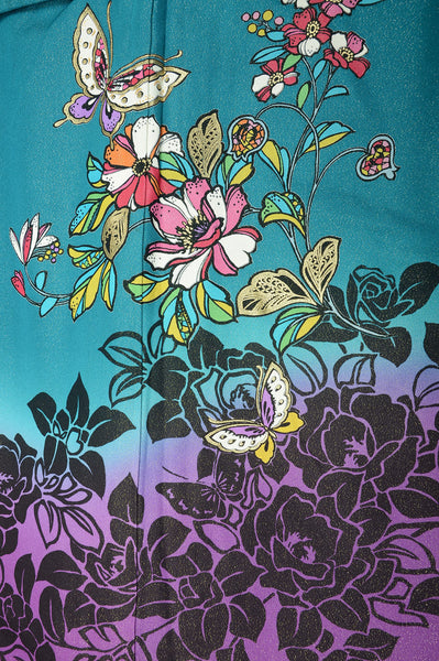 Long-sleeved kimono 6 items set / Furisode / FK#1049