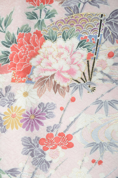 Long-sleeved kimono 6 items set / Furisode / FK#1-375