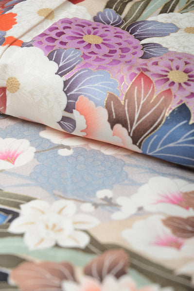 Long-sleeved kimono 6 items set / Furisode / FK#1-380