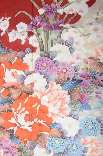 Long-sleeved kimono 6 items set / Furisode / FK#1-380