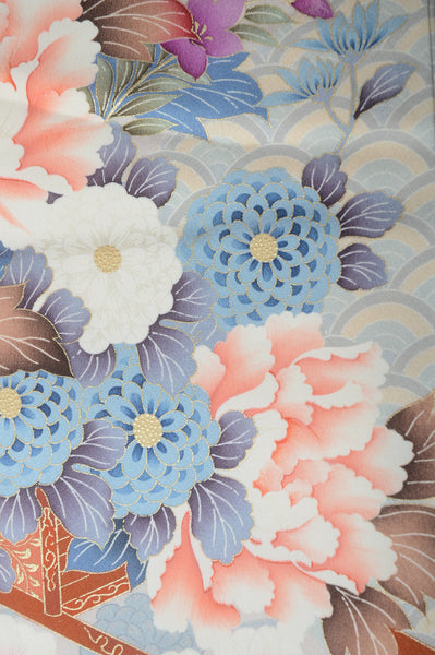 Long-sleeved kimono 6 items set / Furisode / FK#1-380