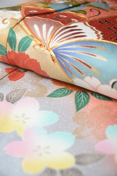 Long-sleeved kimono 6 items set / Furisode / FK#1-222