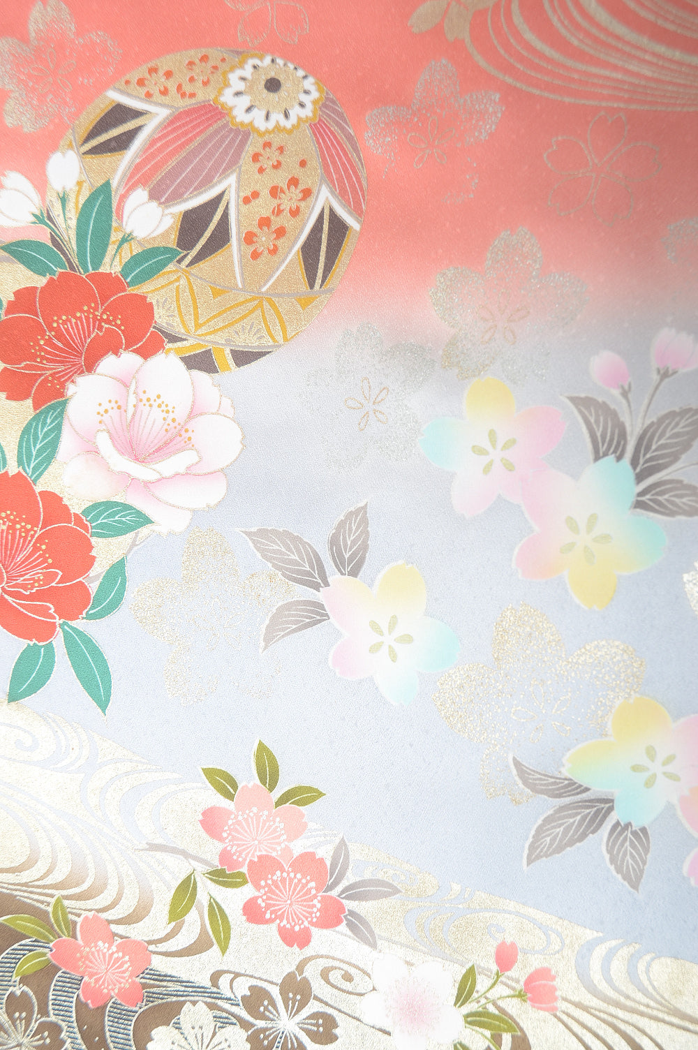 Long-sleeved kimono 6 items set / Furisode / FK#1-222