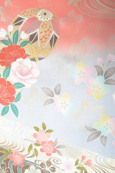 Long-sleeved kimono 6 items set / Furisode / FK#1-222