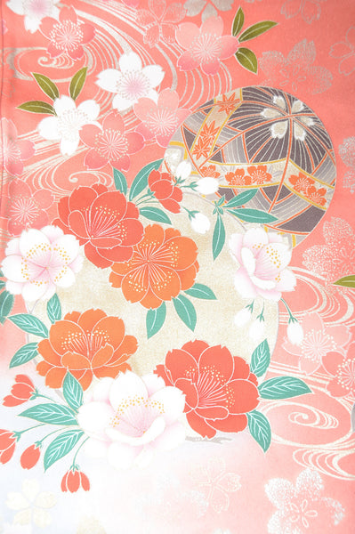 Long-sleeved kimono 6 items set / Furisode / FK#1-222