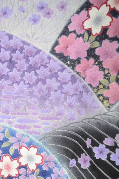 Long-sleeved kimono 6 items set / Furisode / FK#1-225