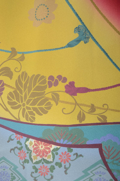 Long-sleeved kimono 6 items set / Furisode / FK#1-228