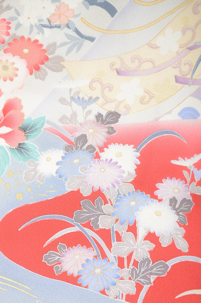 Long-sleeved kimono 6 items set / Furisode / FK#1-324