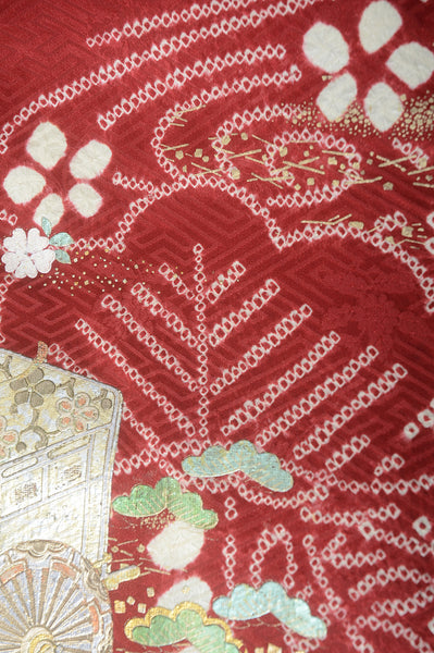 Long-sleeved kimono 6 items set / Furisode / FK#1-326