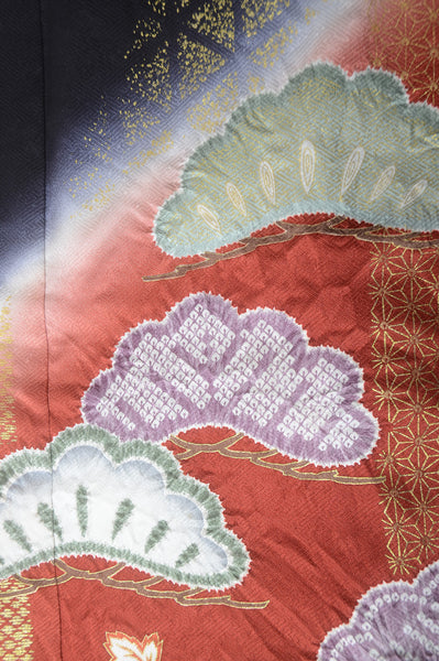 Long-sleeved kimono 6 items set / Furisode / FK#1-234