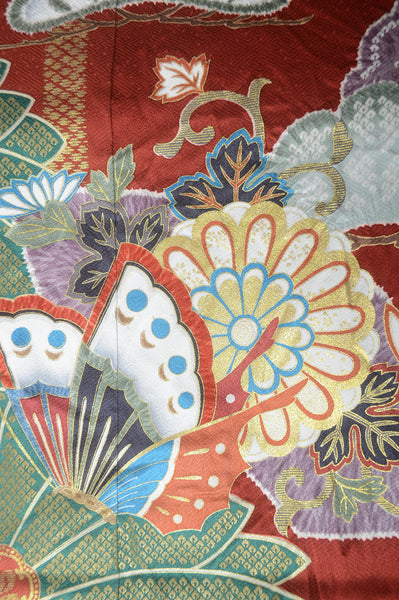 Long-sleeved kimono 6 items set / Furisode / FK#1-234