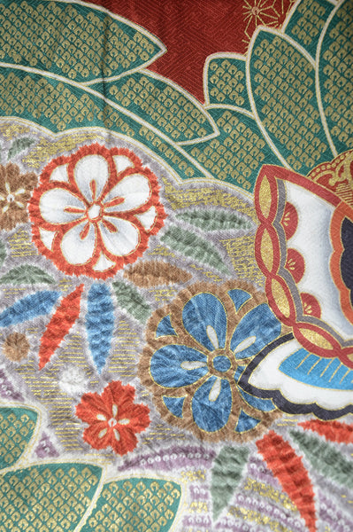 Long-sleeved kimono 6 items set / Furisode / FK#1-234