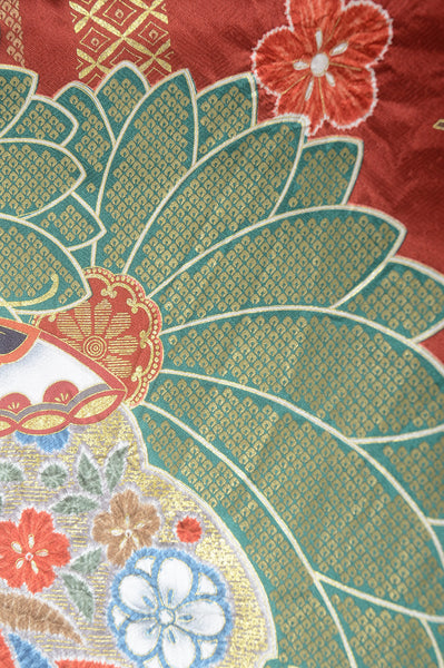 Long-sleeved kimono 6 items set / Furisode / FK#1-234