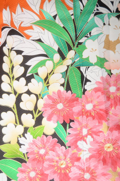 Long-sleeved kimono 6 items set / Furisode / FK#1-237