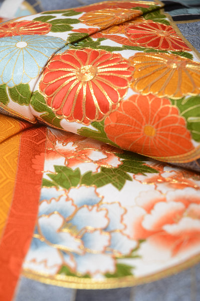 Long-sleeved kimono 6 items set / Furisode / FK#1-242