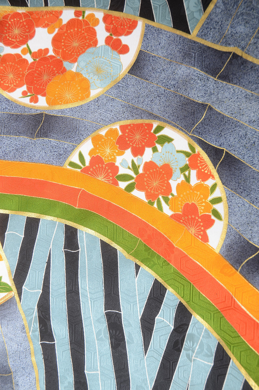 Long-sleeved kimono 6 items set / Furisode / FK#1-242