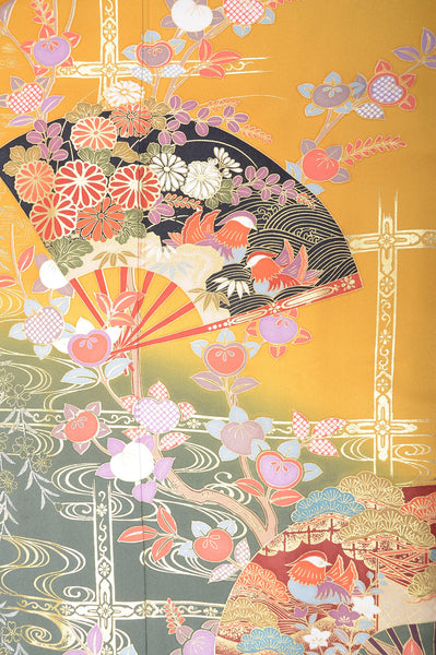 Long-sleeved kimono 6 items set / Furisode / FK#1055