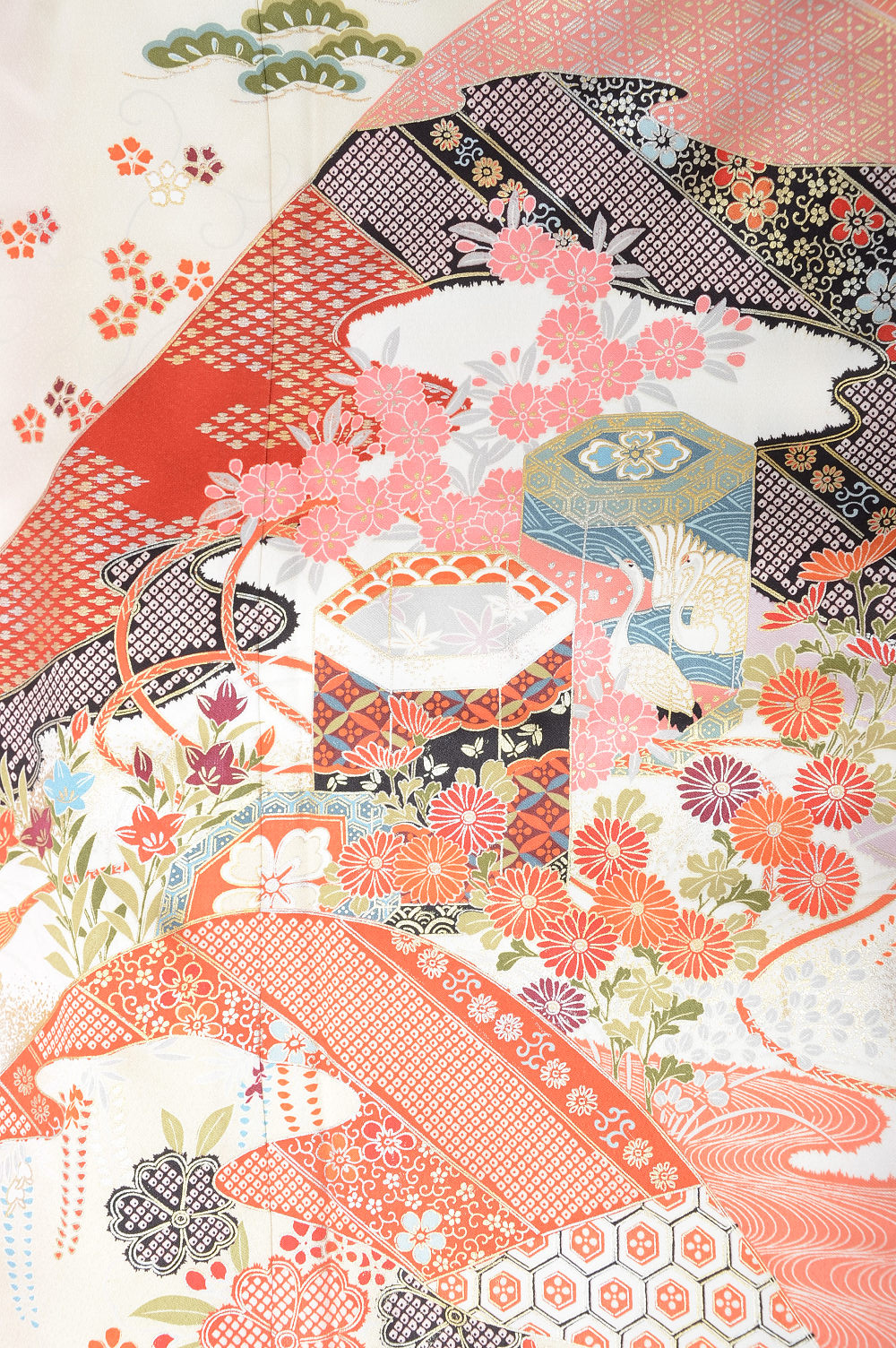 Long-sleeved kimono 6 items set / Furisode / FK#1057