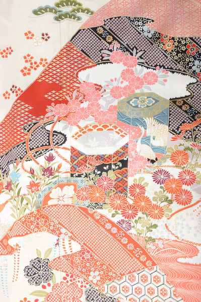 Long-sleeved kimono 6 items set / Furisode / FK#1057
