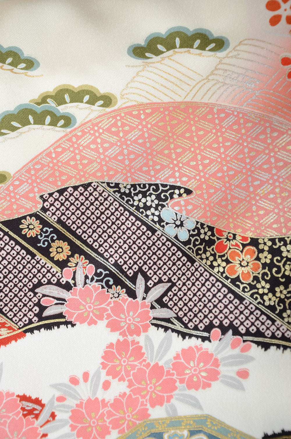 Long-sleeved kimono 6 items set / Furisode / FK#1057