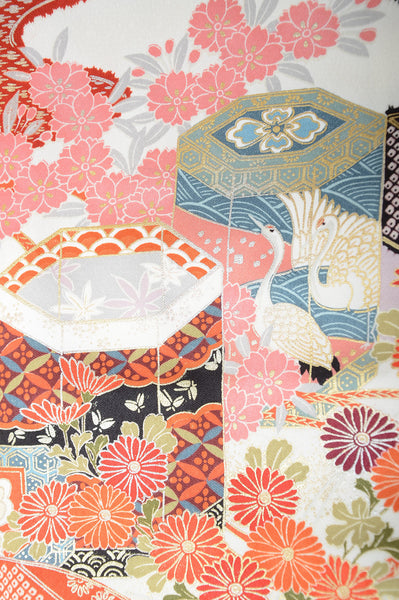 Long-sleeved kimono 6 items set / Furisode / FK#1057