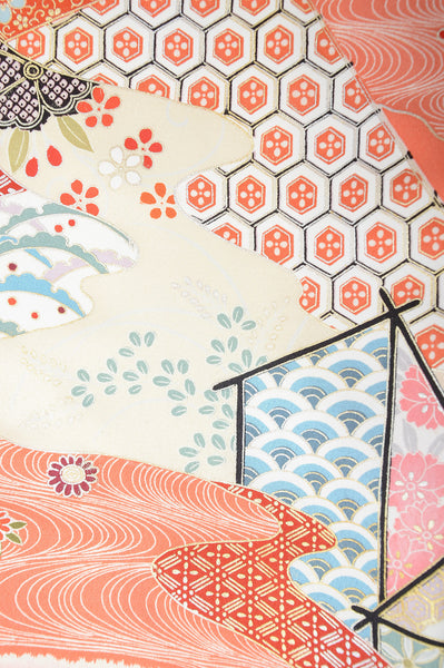 Long-sleeved kimono 6 items set / Furisode / FK#1057