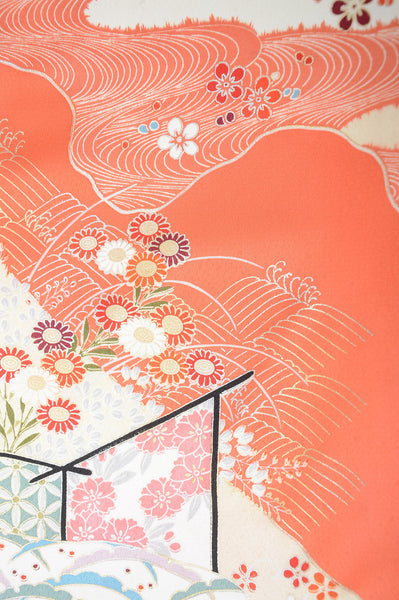 Long-sleeved kimono 6 items set / Furisode / FK#1057