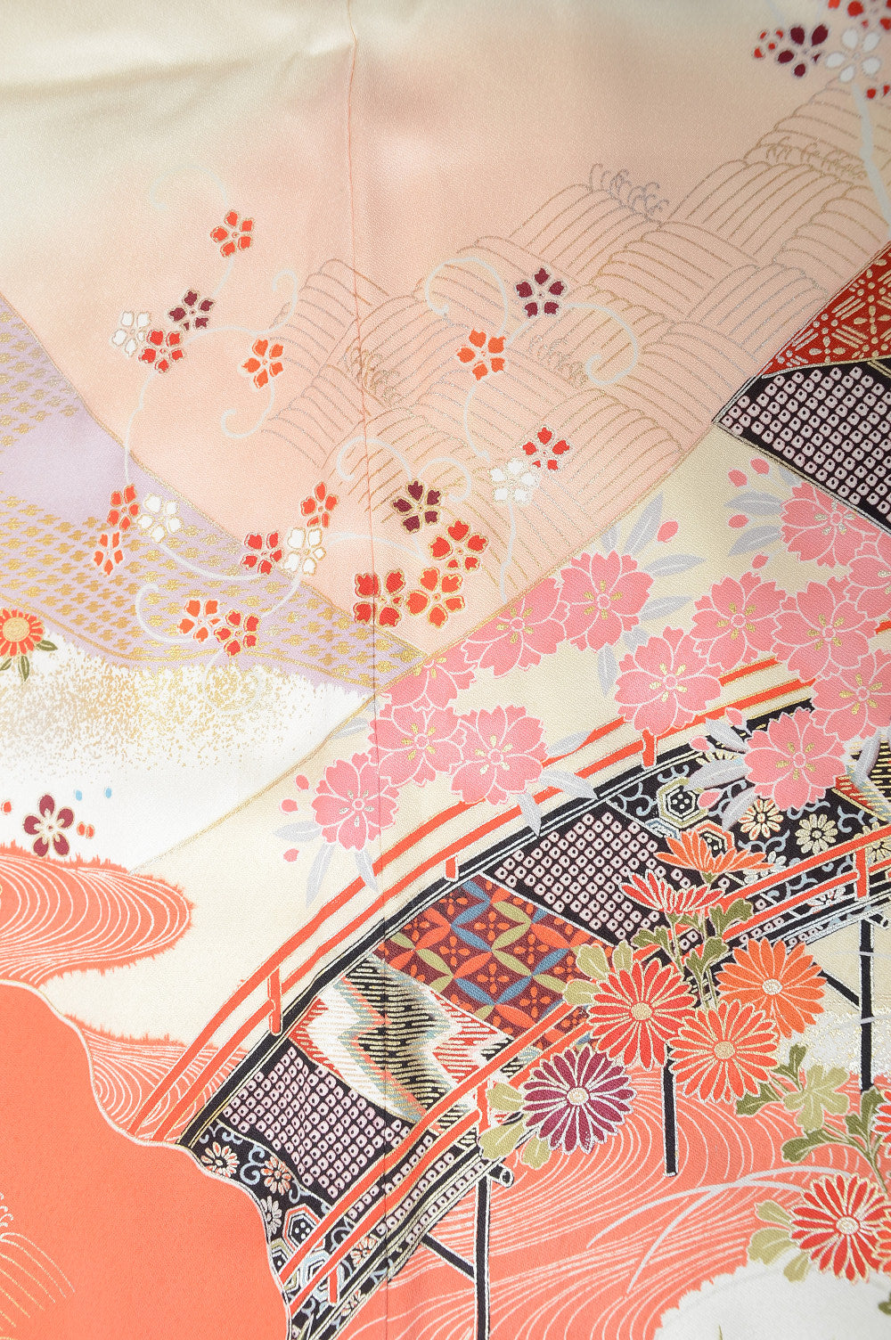 Long-sleeved kimono 6 items set / Furisode / FK#1057