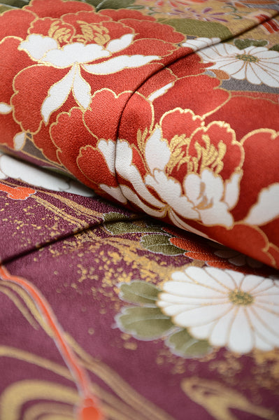 Long-sleeved kimono 6 items set / Furisode / FK#1062