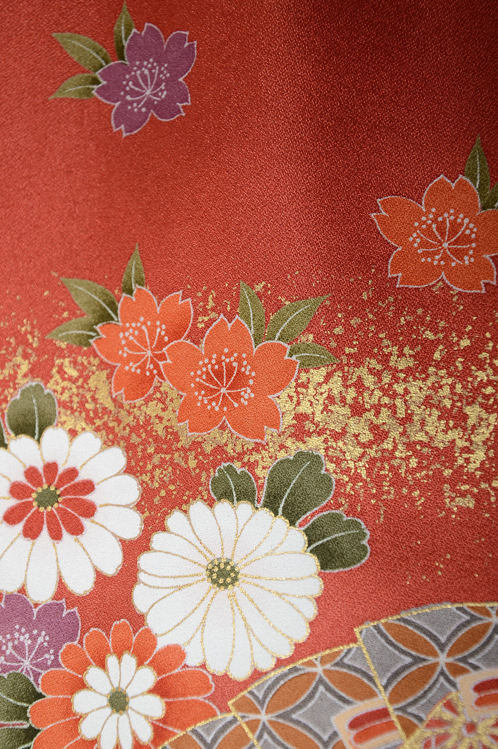 Long-sleeved kimono 6 items set / Furisode / FK#1062