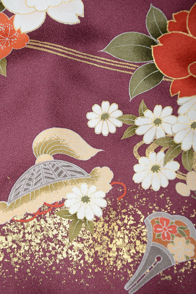 Long-sleeved kimono 6 items set / Furisode / FK#1062