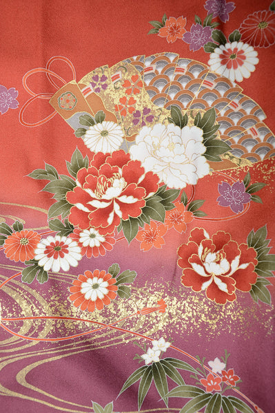 Long-sleeved kimono 6 items set / Furisode / FK#1062