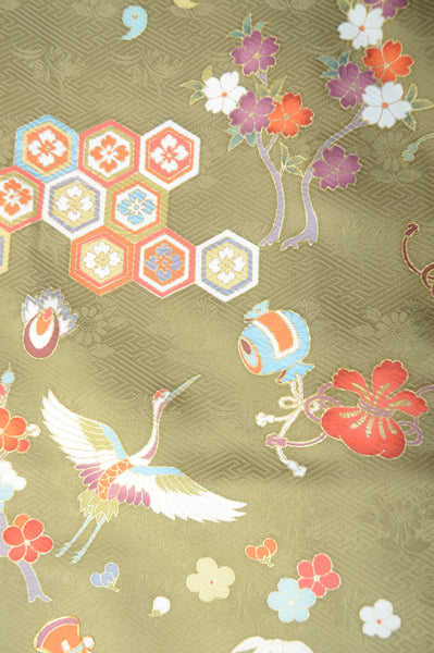 Long-sleeved kimono 6 items set / Furisode / FK#1-352