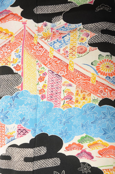 Long-sleeved kimono 6 items set / Furisode / FK#1078