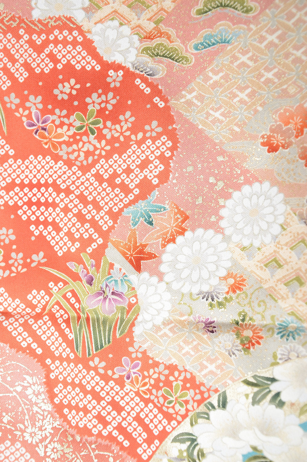 Long-sleeved kimono 6 items set / Furisode / FK#1081
