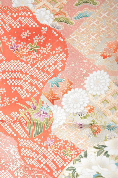 Long-sleeved kimono 6 items set / Furisode / FK#1081