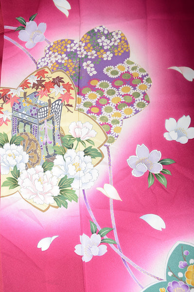 Long-sleeved kimono 6 items set / Furisode / FK#1082