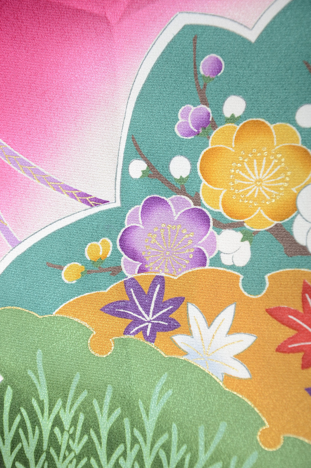 Long-sleeved kimono 6 items set / Furisode / FK#1082