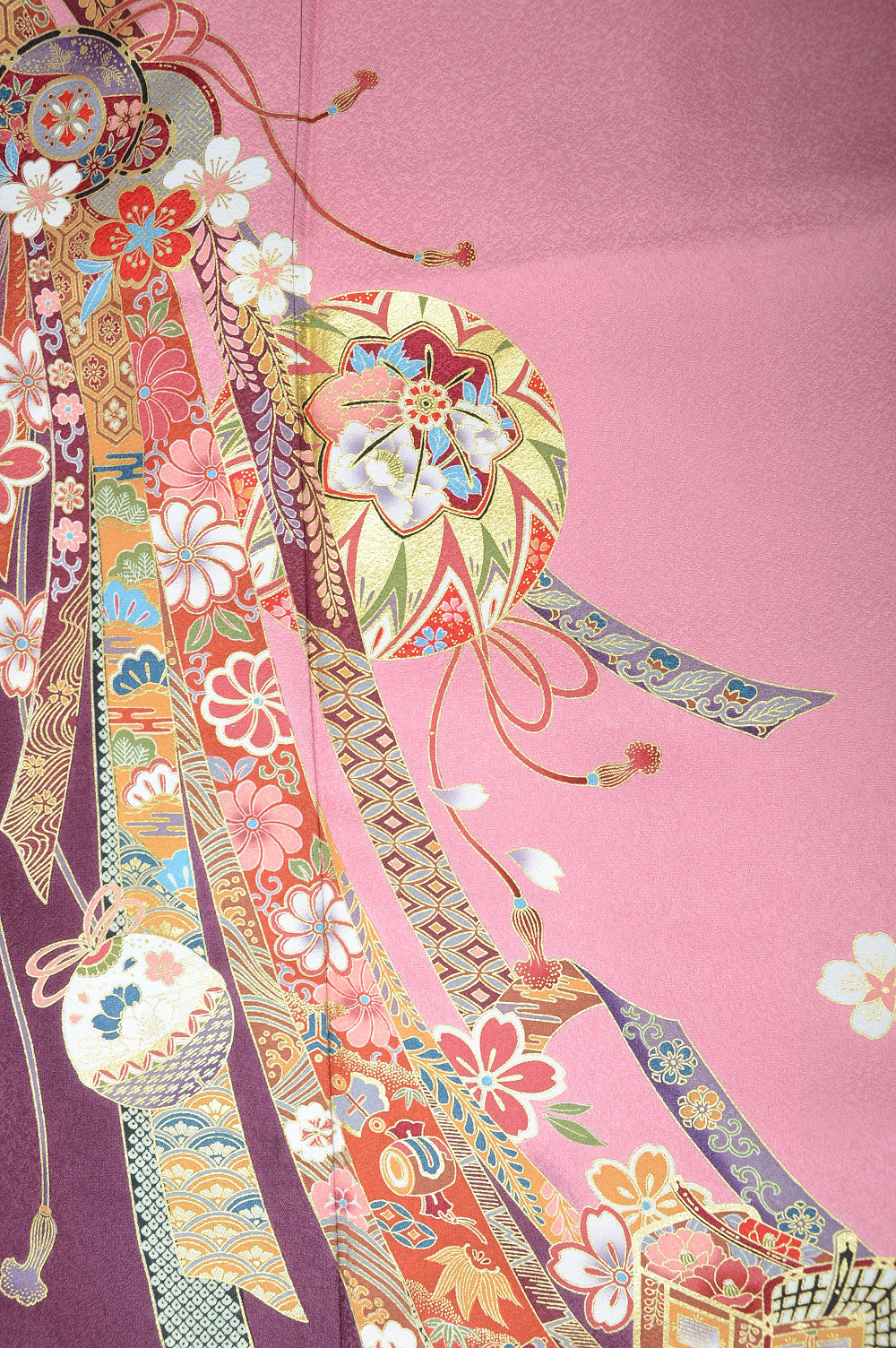 Long-sleeved kimono 6 items set / Furisode / FK#1126
