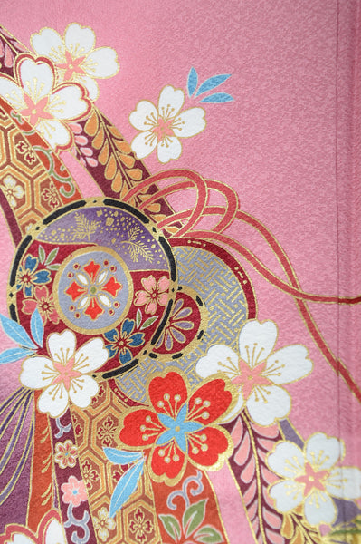 Long-sleeved kimono 6 items set / Furisode / FK#1126