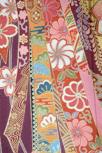 Long-sleeved kimono 6 items set / Furisode / FK#1126