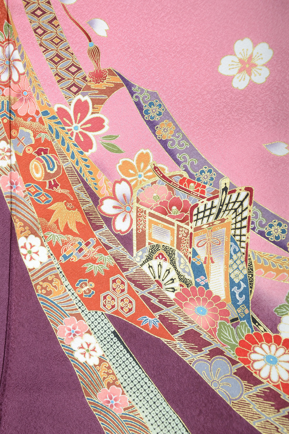 Long-sleeved kimono 6 items set / Furisode / FK#1126