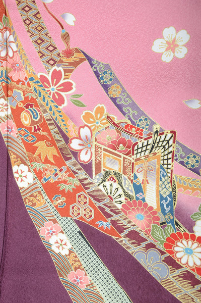 Long-sleeved kimono 6 items set / Furisode / FK#1126