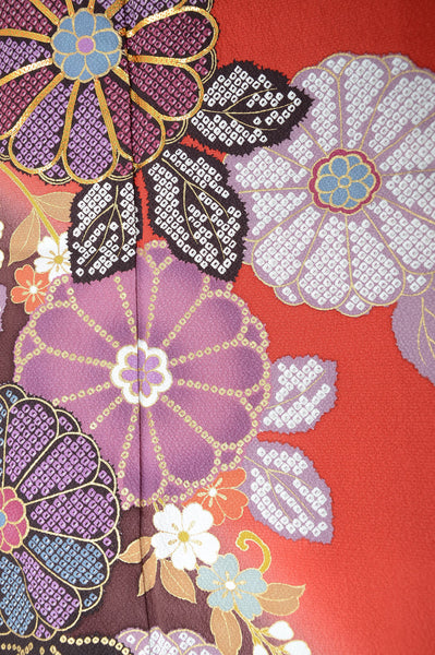 Long-sleeved kimono 6 items set / Furisode / FK#1128