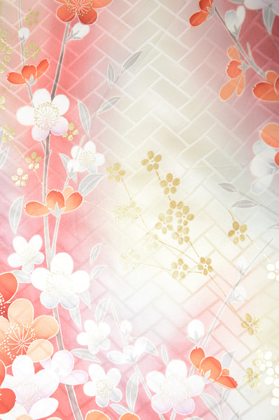 Long-sleeved kimono 6 items set / Furisode / FK#1130