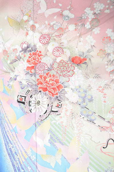 Long-sleeved kimono 6 items set / Furisode / FK#1132