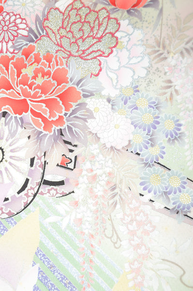 Long-sleeved kimono 6 items set / Furisode / FK#1132